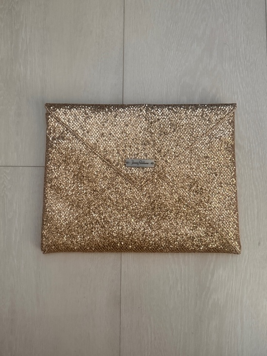 Jenny Packham Handbags - Jenny Packham Gold Glitter Envelope Clutch